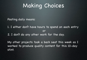 Making choices slide