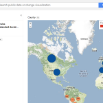 a map with flu information