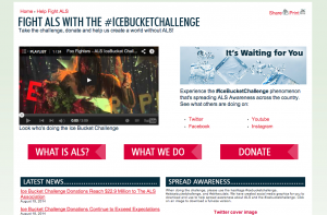 ALSA.org's page about the ice bucket challenge